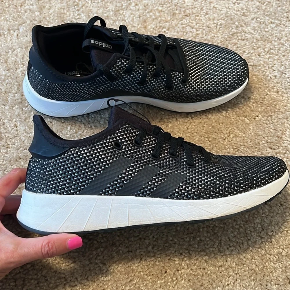 Adidas men’s ortholite float cloud foam black white sneaker low top size 9 shoe
